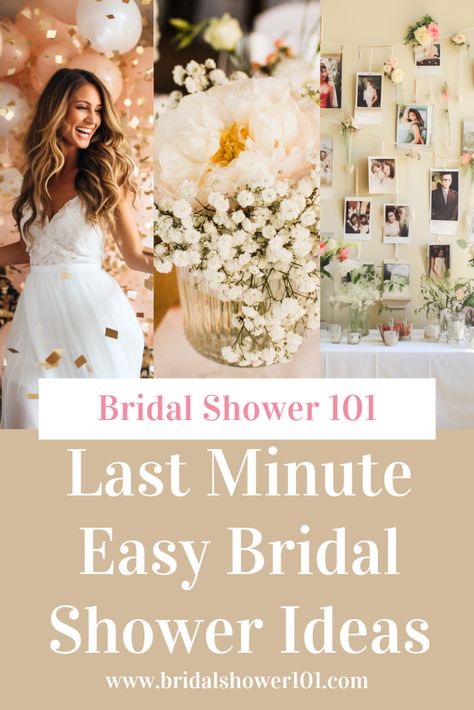 15 Last Minute Easy Bridal Shower Decorations | Bridal Shower 101 Bridal Ahower Ideas, Easy Bridal Shower Decorations, Wedding Shower Decorations Diy, Bridal Shower Crafts, Cheap Bridal Shower Ideas, Simple Bridal Shower Decorations, Bridal Shower Checklist, Diy Bridal Shower Gifts, Bridal Shower Decorations Rustic