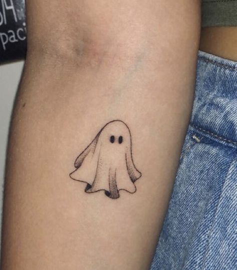 Retro Ghost Tattoo, Ghost Tattoos With Flowers, Reading Ghost Tattoo, Dainty Ghost Tattoo, Ghost With Headphones Tattoo, Girly Ghost Tattoo, Ghost Book Tattoo, Ghost With Pumpkin Tattoo, Ghost Tattoo Placement