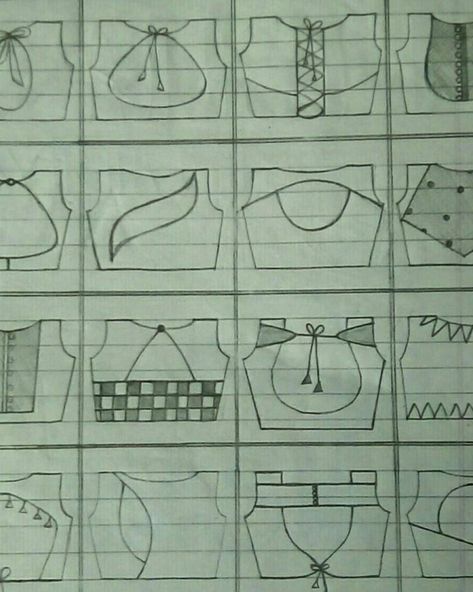 Blouse Design Pattern, Blouse Neck Patterns, Blouse Drawing, Draw Clothes, Blouse Tutorial, Boat Neck Blouse Design, Sewing Blouses, Blouse Back Neck Designs, Trendy Sewing