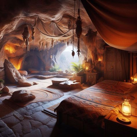 Discover templates, ebooks and more architecture resources. → Scrool down the page to see our free products! Arabian Interior Concept Art, Harem Aesthetic, Planet Ideas, Boho Bathrooms, Hidden Village, Interior Concept Art, Whimsical Room, Cave Bedroom, Cave Room