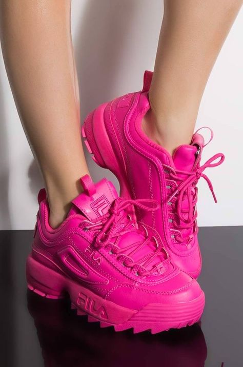 Image discovered by L. Find images and videos about fashion, pink and shoes on We Heart It - the app to get lost in what you love. Pink Shoes Outfit, Hot Pink Shoes, Pink Nike Shoes, Nike Air Shoes, Fresh Shoes, Hype Shoes, Girly Shoes, Aesthetic Shoes, Pink Nikes