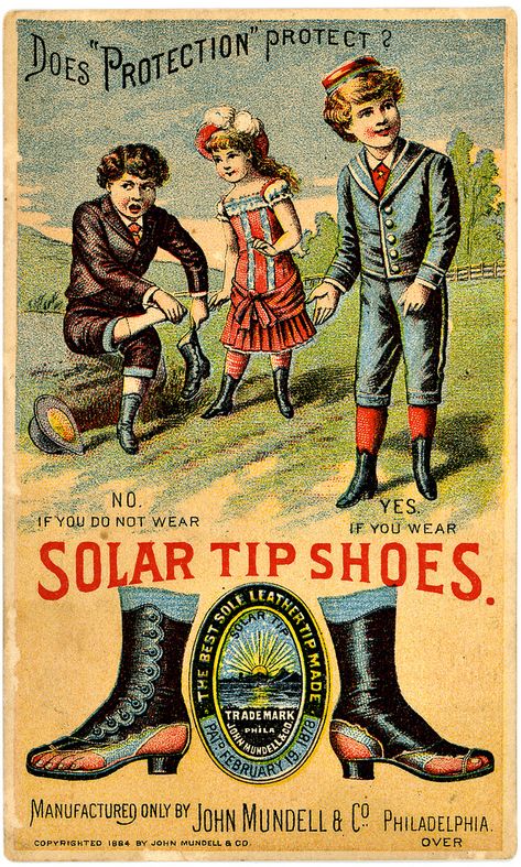 Vintage Foto's, Victorian Shoes, Vintage Calendar, Retro Graphic Design, Shoes Ads, Old Advertisements, Boston Public Library, Trade Cards, Vintage Labels