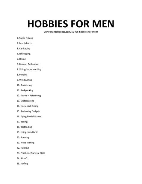 Best Hobbies For Men, List Of Hobbies, Best Hobbies, Hobby Ideas, Hobbies For Men, Hobbies To Try, Personal Improvement, Fun Hobbies, Skills To Learn