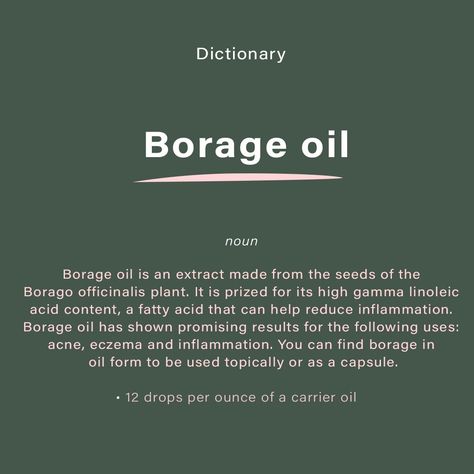 Nutri Beauties on Instagram: “Our Nutricosmetic Dictionary📚:⁠ Borage oil⁠ ⁠ Borage oil is an extract made from the seeds of the Borago officinalis plant. It is prized…” Borage Oil Benefits, Healing Witch, Star Plant, Buriti Oil, Oil For Skin, Borage Oil, Linoleic Acid, Oil Benefits, Oils For Skin