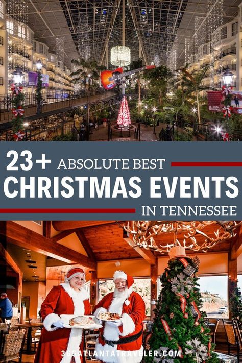 There are few things as magical as a Tennessee Christmas. Visitors and residents alike embrace the holidays with hospitality, music and a childlike wonder. Sure, there are places with more snow or more glamour, but there’s something special about spending the holidays is this amazing southern state. Ready to experience Christmas in Tennessee? Read on for the best events happening across the state! Christmas In Tennessee, Christmas In Nashville, Vacay Spots, Tennessee Road Trip, Tennessee Christmas, Childlike Wonder, Southern Travel, Southern Christmas, East Coast Travel