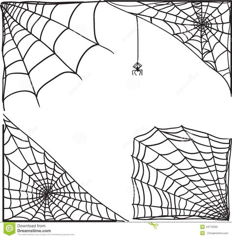 Spider Web Corner, Corner Drawing, Spider Cobweb, Spider Web Drawing, Spider Net, Painting Corner, Spider Illustration, Spider Drawing, Spider Web Tattoo