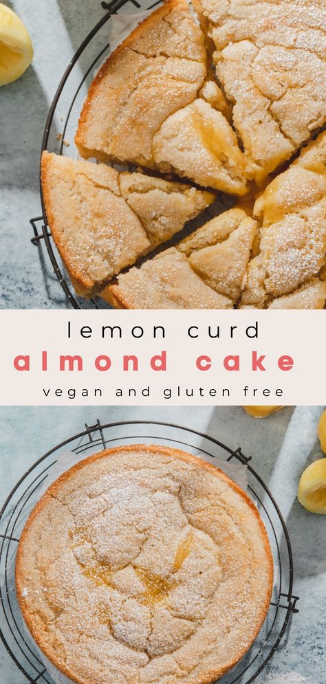 Vegan Lemon Curd, Curd Cake, Lemon Curd Cake, Vegan Gluten Free Desserts, Vegan Baking Recipes, Cake Vegan, Vegan Gluten Free Recipes, Desserts Vegan, Gf Desserts