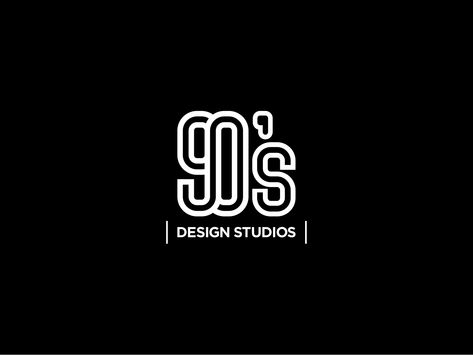 90's Design Studio Logo by Annas Arar 90 Logo Design, 90s Logos Graphic Design, 90s Logo Design, Hiphop Logo, 80s Font, 90 Design, Style Logo Design, Basters, Vintage Gym