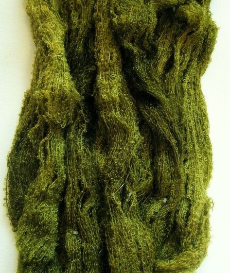 Pastoral Grunge, Knitting Moodboard, Knit Fabric Texture, Olive Aesthetic, Mohair Knitting, Moss Graffiti, Diy Moss, Moss Rug, Green Yarn