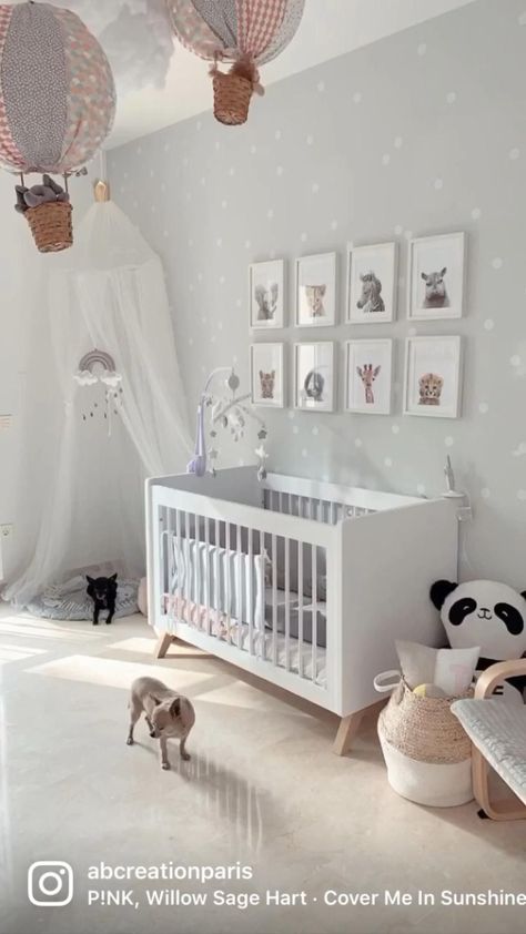 Baby Bed Baldachin Diy Nursery With Grey Carpet, House Bookcase, Unisex Baby Room, Baby Room Design Boy, Baby Room Neutral, Toddler Girl Room, Baby Boy Room Decor, Nursery Room Design, Baby Room Inspiration