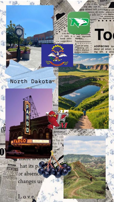 #collage #aesthetic #NorthDakota #Dakota #travel #Fargo #state #states #USA #viralpost North Dakota Aesthetic, Dakota Aesthetic, North Dakota, Turn Ons, Collage, History, Travel