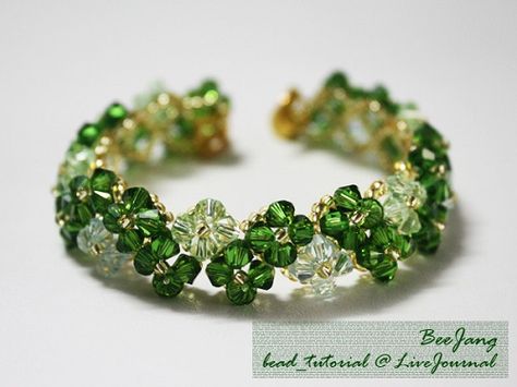 Crystal Bracelets Tutorial, Beaded Bracelets Tutorial, Beaded Bracelet Patterns, A Bracelet, Woven Bracelets, Bracelet Tutorial, Diy Schmuck, Beads And Wire, Beading Tutorials