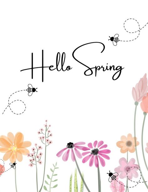 Iphone Wallpaper Flowers, Hello Spring Wallpaper, Wallpaper Decals, Summer Iphone, Wallpaper Flowers, Pretty Backgrounds, Spring Wallpaper, Save The Bees, Hello Spring