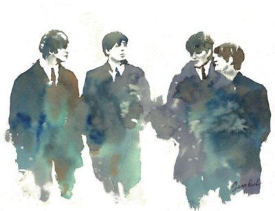 The Beatles in water color Beatles Tattoo, Tattoo Lyrics, Muzică Rock, Beatles Baby, Beatles Love, Beatles Art, The Fab Four, Jim Morrison, Ringo Starr