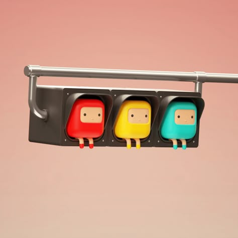 CUBING PRODUCT 03: TRAFFIC LIGHT(SPRING) on Behance Graphic Design Character, Character Design Illustration, Unity Games, Traffic Signal, Isometric Illustration, Tree Logos, Motion Graphics Design, Diy Clothes Life Hacks, Tv Animation