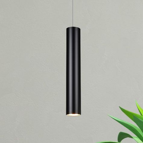 11"/19"/27" Height Cylinder Aluminum Pendant Lighting Minimalist Black LED Light for Dining Room in Warm/White Pendant Lights Circle K, Lighting For Dining Room, Lighting Minimalist, Light For Dining Room, White Pendant Light, Metal Hanging Lights, Semi Flush Mount Lighting, Lamp Black, Wall Ceiling