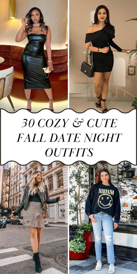 Want to stay warm and look adorable on your fall date? Check out these 30 cozy and cute fall date night outfits that perfectly balance comfort and style. Cute Fall Date Night Outfits, Fall Date Night Outfits, Fall Date Night, Fall Dates, Date Outfit Ideas, Date Outfit, Date Night Outfits, Date Outfits, Night Outfits