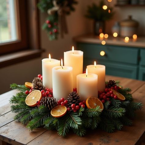 #christmasdecor #affordabledecor #holidaydecor #christmas2024 #diydecor #festiveideas #budgetfriendly #homeinterior #decoratingideas #boredpanda Christmas Wreaths Candles, Advent Wreath Ideas Diy, Christmas Advent Wreath Ideas, Christmas Advent Wreath Diy, Advent Candles Ideas, Adventes Vainags, Advent Wreath Ideas, Advent Wreath Diy, Advent Wreaths