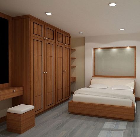 Small Bedroom Wardrobe, Indian Bedroom Design, Light Curtains, Wooden Wardrobe Design, Small Bedroom Interior, Bedroom Wardrobe Design, Wooden Bedroom Furniture, Contemporary Bedroom Furniture, Bedroom Cupboard Designs