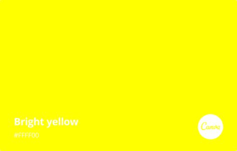 Bright Yellow Meaning, Combinations and Hex Code - Canva Colors Yellow Meaning, Canva Colors, Shades Of Yellow Color, Neon Colour Palette, Rgb Color Codes, Japanese Cherry Tree, Yellow Palette, Color Palette Yellow, Hex Codes