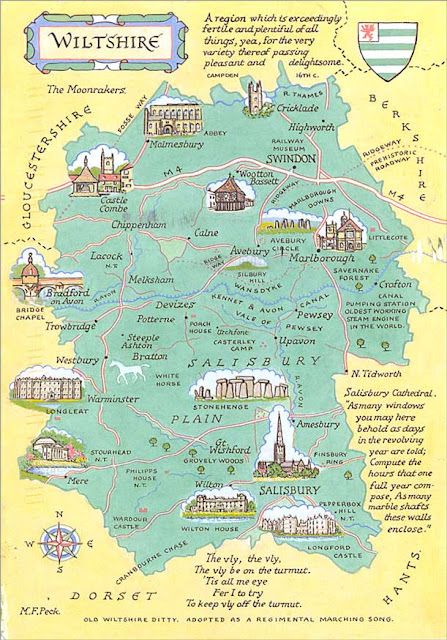 Wimbledon House, Road Trip Uk, Explorer Map, Wiltshire England, Vintage Postcards Travel, England Map, Travel England, West England, Tourist Map