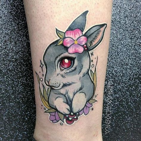 Rat Tattoo, Bright Tattoos, Leopard Tattoos, Bunny Tattoos, Rabbit Tattoos, Kawaii Tattoo, Spooky Tattoos, Incredible Tattoos, Tattoo Art Drawings