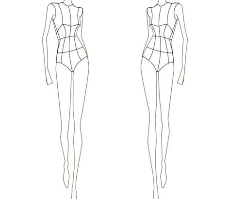 Image Result For Fashion Drawing Template Illustration Printable - Body Sketch For Fashion Design Body Sketch For Fashion Design, Female Body Template, Fashion Drawing Template, Woman Body Sketch, Sketch Female, Fashion Sketch Template, Fashion Sketches Men, Drawing Anime Bodies, Croquis Fashion