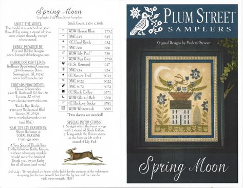 Plum Street Samplers, Cross Stitch Fall, Little House Needleworks, Plum Pudding, Fox And Rabbit, June Birthday, Cross Stitch Finishing, Dough Bowl, Cross Stitch Samplers