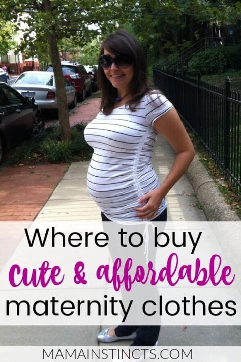 Maternity clothes don’t have to be expensive. Find affordable and cute maternity clothes at these 10 places. #maternity #style #pregnancy #fashion Cute Maternity Clothes, Affordable Maternity Clothes, 5 Weeks Pregnant, Cheap Maternity Clothes, Kat Diy, Cute Maternity, Cute Maternity Outfits, Baby Sleep Problems, First Time Moms