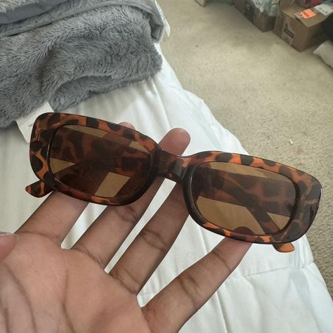 Black and brown cheetah print sunglasses - Depop Cheetah Print Sunglasses, Brown Cheetah Print, Cheetah Print, Black And Brown, Sunglasses, Collage, Pins, Black