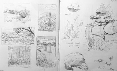 Taking time for drawing – Sketchbook Fundamentals is back! – Julia Bausenhardt Sketching For Beginners, Trees Architecture, How To Draw Anything, Learn To Sketch, Draw Anything, Sketchbook Tour, Landscape Elements, Spring Plants, Watercolor Palette