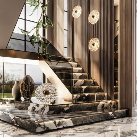 Modern staircase designs for luxury touch to your home . . . #staircase #staircasedesign #stairdesign #staircases #staircaserenovation #staircasedecor #staircaseideas #stairdesign #staircasemakeover #trendystaircase #trendystairs #staircase4u #staircaseforyourself #staircase2024 #2024stairclimb #modernstaircase #modernstaircasedesign #luxuryhomes #luxurystaircase #modernstairs #stairsdesign4luxuryhome Luxury Staircase Modern Stairways, Staircase Design Modern Luxury, Staircase Design Modern Luxury Homes, Stair Case Wall Design, Home Staircase, Modern Luxury Homes, Luxury Stairs, Luxury Staircase, Staircase Designs