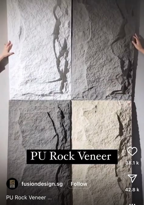 Rock Veneer, Epoxy Countertops, Stone Wall Design, House Wall Design, Wall Texture Design, Stone Cladding, Rock Wall, Interior Wall Design, Ideas Casa