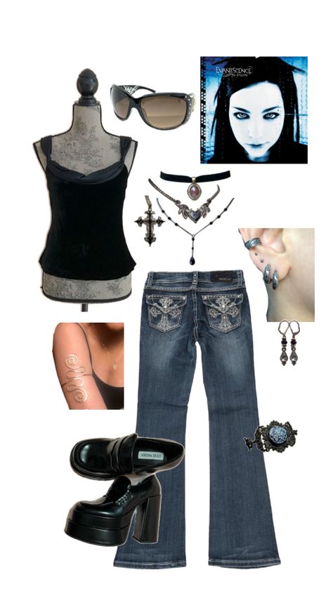 Evanescence Fallen, Gothic Fits, Oh Who Is She, Outfit Mood Board, Gift Inspo, Who Is She, Evanescence, Outfit Inspo Casual