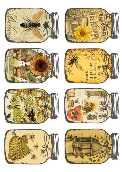 Honey bee mason jars, fussy cuts,ephemera,printable, downloads. 10 plus to choose from. Junk journal, diary, scrapbook or collage. Sticker #sticker Stickers #stickers freesticker #freesticker freestickers #freestickers free download sticker #freedownloadsticker 9.91 Journal Scrapbook Printable, Vintage Pictures For Journal, Honey Bee Journal Ideas, Scrapbook Words Printables, Bee Stickers Free Printable, Aesthetic Journal Designs Printable, Journal Things To Print, Printable Designs For Journal, Cute Journal Stickers Printable