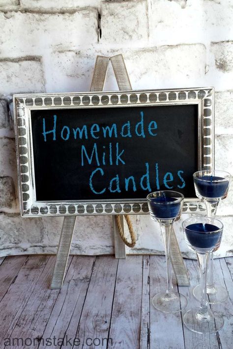 Homemade candles made from real milk Goat Milk Candles, Homemade Goat Milk Soap, Homemade Milk, Fun Kids Activities, Goat Milk Recipes, Simple Diy Projects, Farm Craft, Candle Luminaries, Goats Milk Lotion