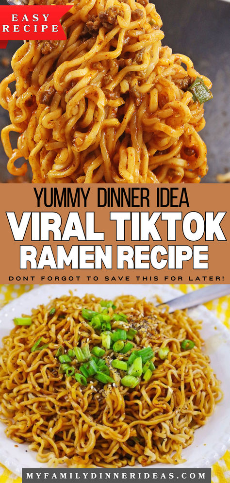 Tiktok Ramen recipe Buttered Ramen Noodles, Packet Ramen Recipes, Chicken Top Ramen Recipes, Ramen With Egg Recipes, Dry Ramen Noodle Recipe, Quick Ramen Noodle Recipes, Viral Tiktok Ramen, Tiktok Ramen Recipe, Ramen Broth Recipe