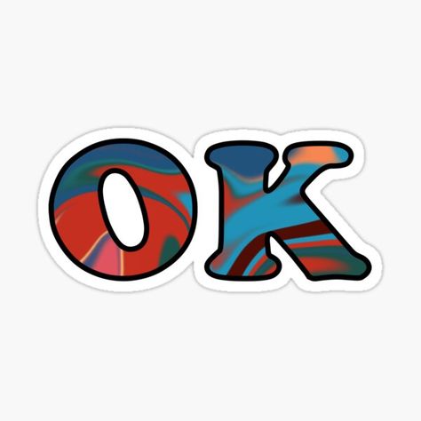 "OK" Sticker for Sale by makistickers | Redbubble Cooper Black Font, The Wallows, Ok Sticker, Cooper Black, Good Sentences, Its Ok, Top Artists, Sticker Design, Sell Your Art