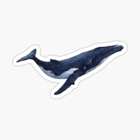 Whale Sticker, Arte Van Gogh, Humpback Whale, Watercolor On Paper, Van Gogh, Cute Stickers, Decorate Laptops, Kiss Cut, Vinyl Decal Stickers