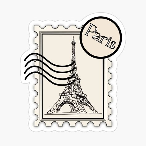 Paris Stickers Aesthetic, Paris Stickers Printable, Stickers Aesthetic Vintage, Europe Geography, France Stickers, Paris Stickers, Paris Stamp, France Tattoo, Funny Laptop Stickers