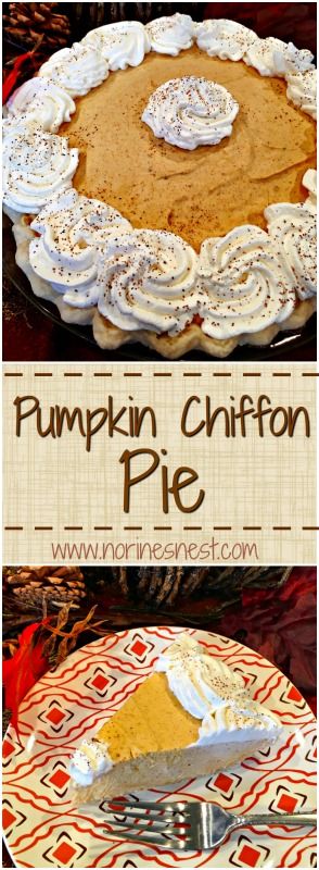 Pumpkin Chiffon Pie is fluffy and creamy and out of this world DELICIOUS! Like Pumpkin Mousse in a crust! A Holiday Family Favorite! Pumpkin Silk Pie, Pumpkin Chiffon, Pumpkin Chiffon Pie, Chiffon Pie, Pumpkin Spices, Pie Fillings, Bakery Goods, Christmas Yummies, Pumpkin Mousse