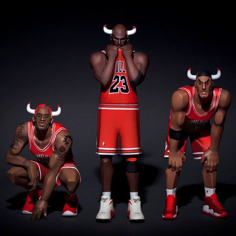 Three King: Nine One and Three Three by Fool’s Paradise (Jun 2018) #threeking #nineone #threethree #foolsparadise #fatsuma #nba #chicagobulls #dennisrodman #scottiepippen #bulls #jordan #awesome #cool #instacool #beautiful #beauty #amazing #love #instalove #fun #art #instagood #collectible #toy #new Fools Paradise, Dope Cartoons, Basketball Anime, Nba Basketball Art, Art Toys Design, Simple Character, Vinyl Art Toys, Nba Art, Anime Collectibles