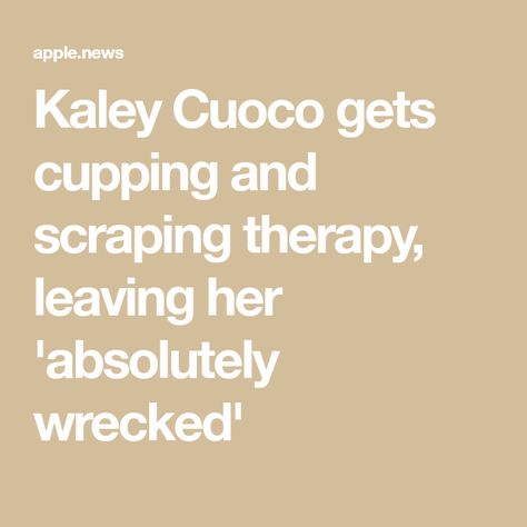 Kaley Cuoco gets cupping and scraping therapy, leaving her 'absolutely wrecked' How To Cupping Therapy, Cupping Therapy Chart, Cupping Therapy Chart Back Pain, Scraping Therapy, What Is Cupping Therapy, Josh Duhamel, Neil Patrick Harris, Kaley Cuoco, David Boreanaz