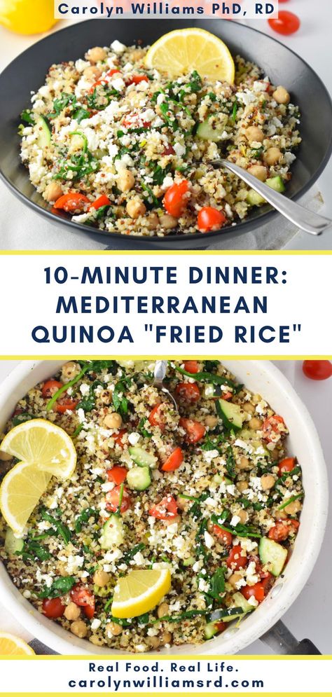 Rice With Quinoa Recipes, Easy Quinoa Dinner Recipes, Rice Quinoa Bowls, Fried Rice Quinoa, Mediterranean Diet Rice Bowl, Quinoa And Brown Rice Bowls, Rotisserie Chicken And Quinoa Recipes, Quinoa And Vegetables Recipes, Brown Rice And Quinoa Salad