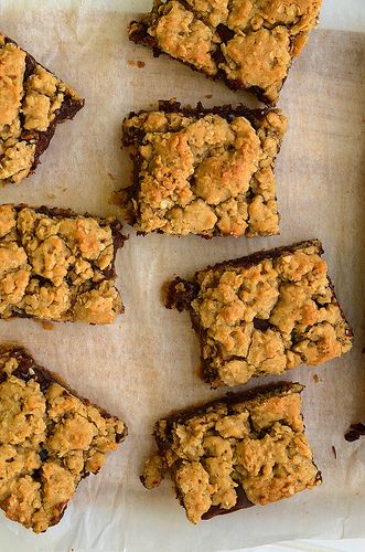 Chocolate Peanut Butter Revel Bars Revel Bars Recipe, Chocolate Revel Bars, Cookie Cake Bars, Pb Bars, Pb Oatmeal, Revel Bars, Oatmeal Cookie Bars, Sweet Bars, Dessert Treats