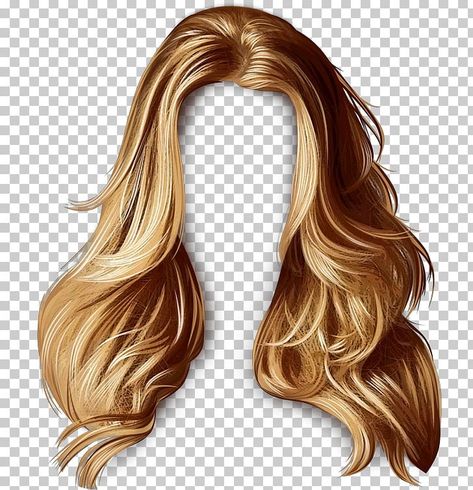 Blond Brown Hair, Brown Hair Wig, Style Long Hair, Photoshop Tutorial Typography, Hair Illustration, Catwalk Models, Hair Blond, Dance Outfits Practice, Hair Sketch