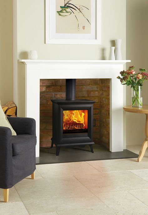 Woodburning Stove Fireplace, Wood Burner Fireplace, Wood Burning Stoves Living Room, Log Burner Living Room, Victorian Living Room, Wood Stove Fireplace, Freestanding Fireplace, Multi Fuel Stove, Living Room Decor Fireplace