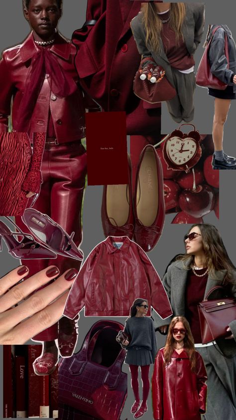 Burgundy red fall 2024 fashion trends burgundy aesthetic burgundy red fashion trends fashion outfit inspiration Fashion Trend 2024, Red And Black Outfits, Fall 2024 Fashion, Burgundy Outfit, Burgundy Fashion, Red Fall, Trend 2024, Best Color, Fashion 2024