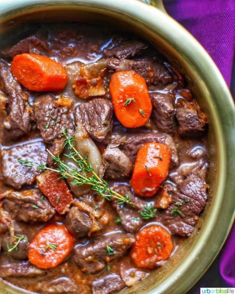 bowl of beef bourguignon French Beef Bourguignon, Best Brisket, Beef Bourguignon Recipe, Leftover Beef, Classic French Dishes, Pot Beef Stew, French Dishes, French Cooking, Beef Recipes For Dinner