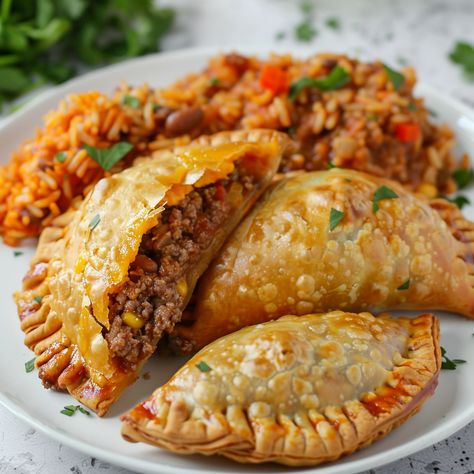 Meal Healthy Easy, Ground Beef And Potato Empanadas, Ground Beef And Dumplings, Easy Dinners For Two Ground Beef, Empanadas Recipe Dominican, Easy Homemade Dinners, Delicious Ground Beef Dinner Recipes, Goya Empanada Discs Recipes, How To Make Empanada Dough